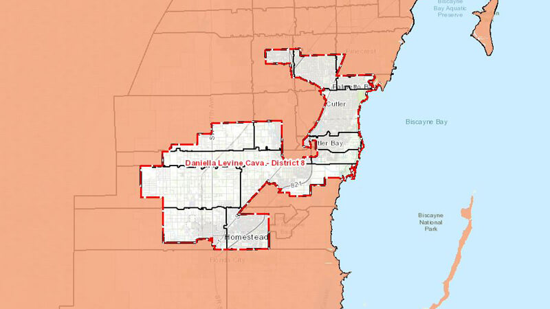 Map of District 8 Boundaries