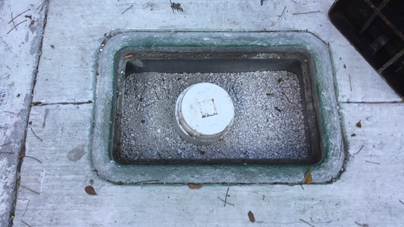 image of existing sewer connection pipe