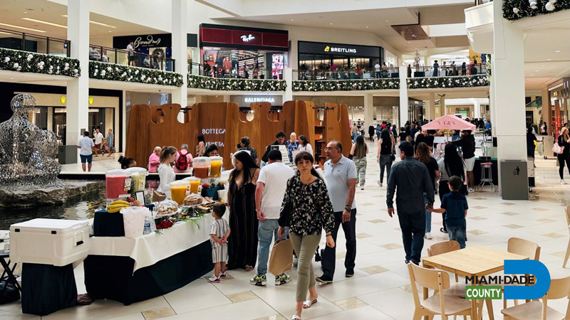 People shopping in a mall